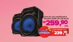 Paulistão Supermercados Caixa de som amplificadora Mondial 150W CM 150 Bivolt oferta