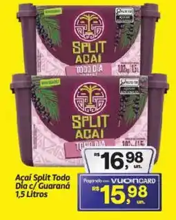 Fort Atacadista Açai Split Todo Dia c/Guaraná oferta