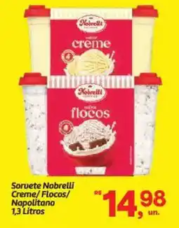 Fort Atacadista Sorvete Nobrelli Creme/Flocos/ Napolitano oferta