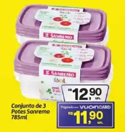 Fort Atacadista Conjunto de 3 Potes Sanremo oferta