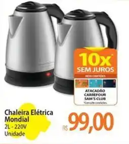 Atacadão Chaleira Elétrica Mondial 220V Unidade oferta