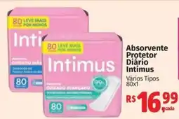Supermercados Mateus Absorvente Protetor Diário Intimus oferta