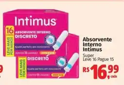Supermercados Mateus Absorvente Interno Intimus oferta