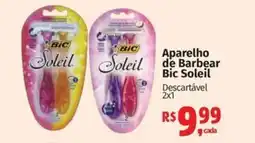 Supermercados Mateus Aparelho de Barbear Bic Soleil oferta