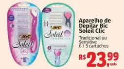 Supermercados Mateus Aparelho de Depilar Bic Soleil Clic oferta