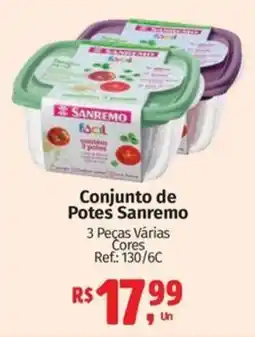 Supermercados Mateus Conjunto de Potes Sanremo oferta