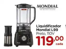 Carrefour Liquidificador Mondial L99 Preto, 110V oferta