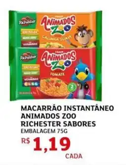 Assaí Atacadista Macarrão instantâneo animados zoo richester sabores oferta