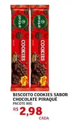 Assaí Atacadista Biscoito cookies sabor chocolate piraquê oferta