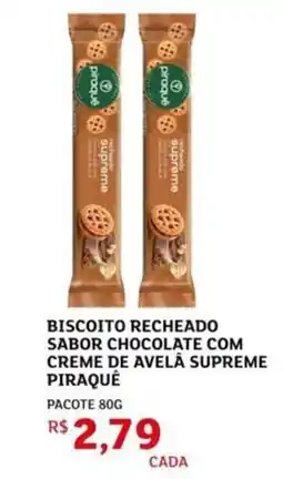 Assaí Atacadista Biscoito recheado sabor chocolate com creme de avela supreme piraquê oferta
