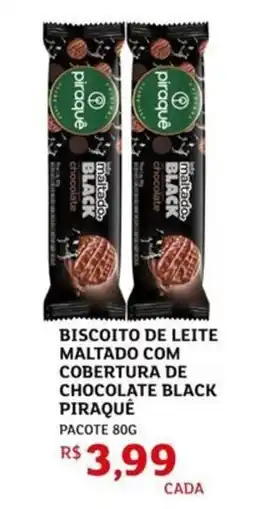 Assaí Atacadista Biscoito de leite maltado com cobertura de chocolate black piraquê oferta