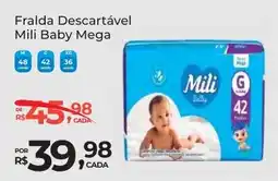 Super Luna Fralda Descartável Mili Baby Mega oferta