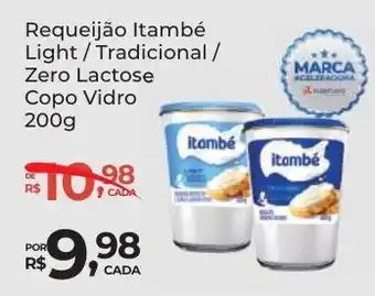 Super Luna Requeijão Itambé Light/Tradicional/ Zero Lactose Copo Vidro oferta