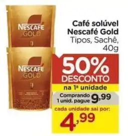 Carrefour Café solúvel Nescafé Gold Tipos, Sachê, oferta