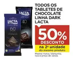 Carrefour Todos os tabletes de chocolate linha dark lacta oferta