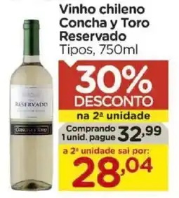 Carrefour Vinho chileno Concha y Toro Reservado Tipos, oferta