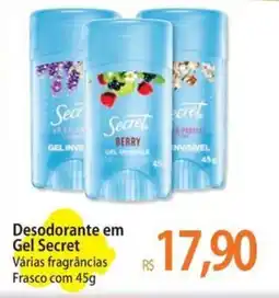 Atacadão Desodorante em Gel Secret Várias fragrâncias Frasco oferta