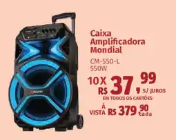Supermercados Mateus Amplificadora Mondial CM-550-L 550W oferta