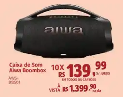 Supermercados Mateus Caixa de Som Aiwa Boombox oferta