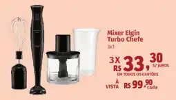Supermercados Mateus Mixer Elgin Turbo Chefe 3x1 oferta