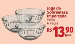 Supermercados Mateus Jogo de Sobremesa Importado Vidro 6 Peças oferta