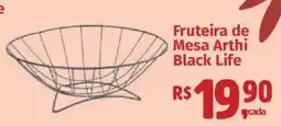 Supermercados Mateus Fruteira de Mesa Arthi Black Life oferta