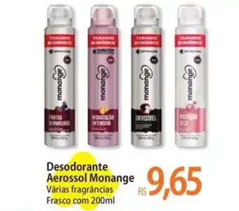 Desodorante Aerossol Monange Várias fragrâncias Frasco