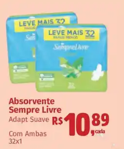Supermercados Mateus Absorvente Sempre Livre Adapt Suave oferta