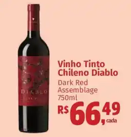 Supermercados Mateus Vinho Tinto Chileno Diablo Dark Red Assemblage oferta
