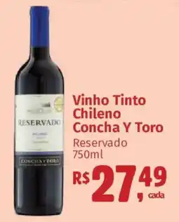 Supermercados Mateus Vinho Tinto Chileno Concha y Toro oferta