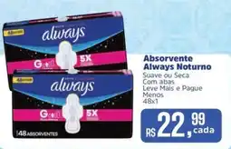 Supermercados Mateus Absorvente Always Noturno oferta
