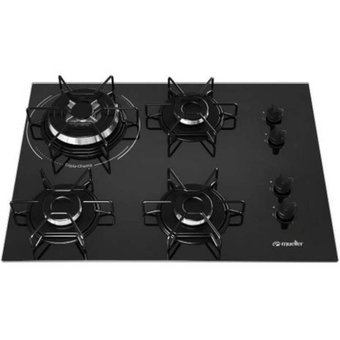 Benoit Cooktop Mueller 4 Bocas Queimador Tripla Chama Grade em aço esmaltado MCG134BG1 oferta