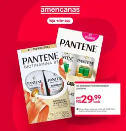 Lojas Americanas kit shampoo+condicionador pantene oferta