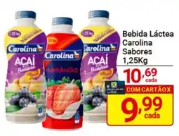 X Supermercados Bebida Láctea Carolina Sabores oferta