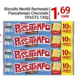 X Supermercados Biscoito Nestlé Recheado | Passatempo Chocolate 10%GTS oferta