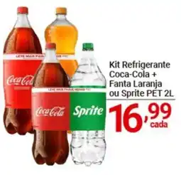 X Supermercados Kit Refrigerante Coca-Cola + Fanta Laranja ou Sprite PET oferta
