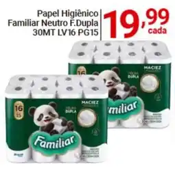 X Supermercados Papel Higiênico Familiar Neutro F.Dupla 30MT oferta