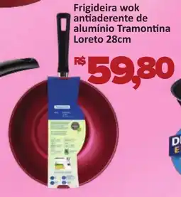 Supermercados Savegnago Frigideira wok antiaderente de alumínio Tramontina Loreto 28cm oferta