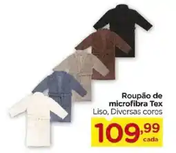 Carrefour Roupão de microfibra Tex Liso, Diversas cores oferta