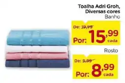 Carrefour Toalha Adri Groh, Diversas cores Banho oferta