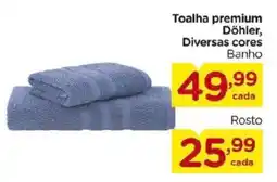 Carrefour Toalha premium Döhler, Diversas cores Banho oferta