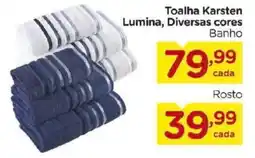 Carrefour Toalha Karsten Lumina, Diversas cores Banho oferta