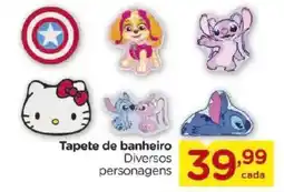 Carrefour Tapete de banheiro Diversos personagens oferta