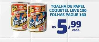 Toalha De Papel Coquetel Leve 180 Folhas Pague 160
