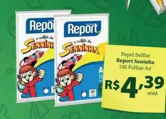 Papel Sulfite Report Seninha 100 Folhas A4