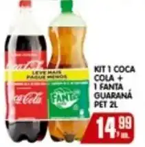Higa's Supermercado Kit 1 coca cola+ 1 fanta guarana oferta