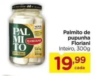 Palmito de pupunha Floriani Inteiro,
