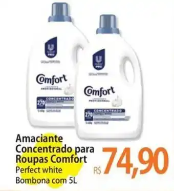 Amaciante Concentrado para Roupas Comfort Perfect white Bombona