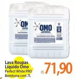 Atacadão Lava Roupas Líquido Omo Perfect White PRO Bombona oferta