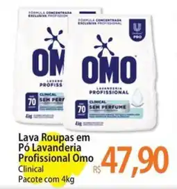 Atacadão Lava Roupas em Pó Lavanderia Profissional Omo Clinical oferta